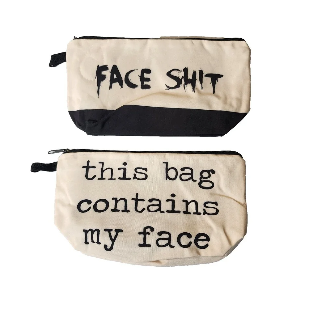 Small Zipper Makeup Bags 2-pack